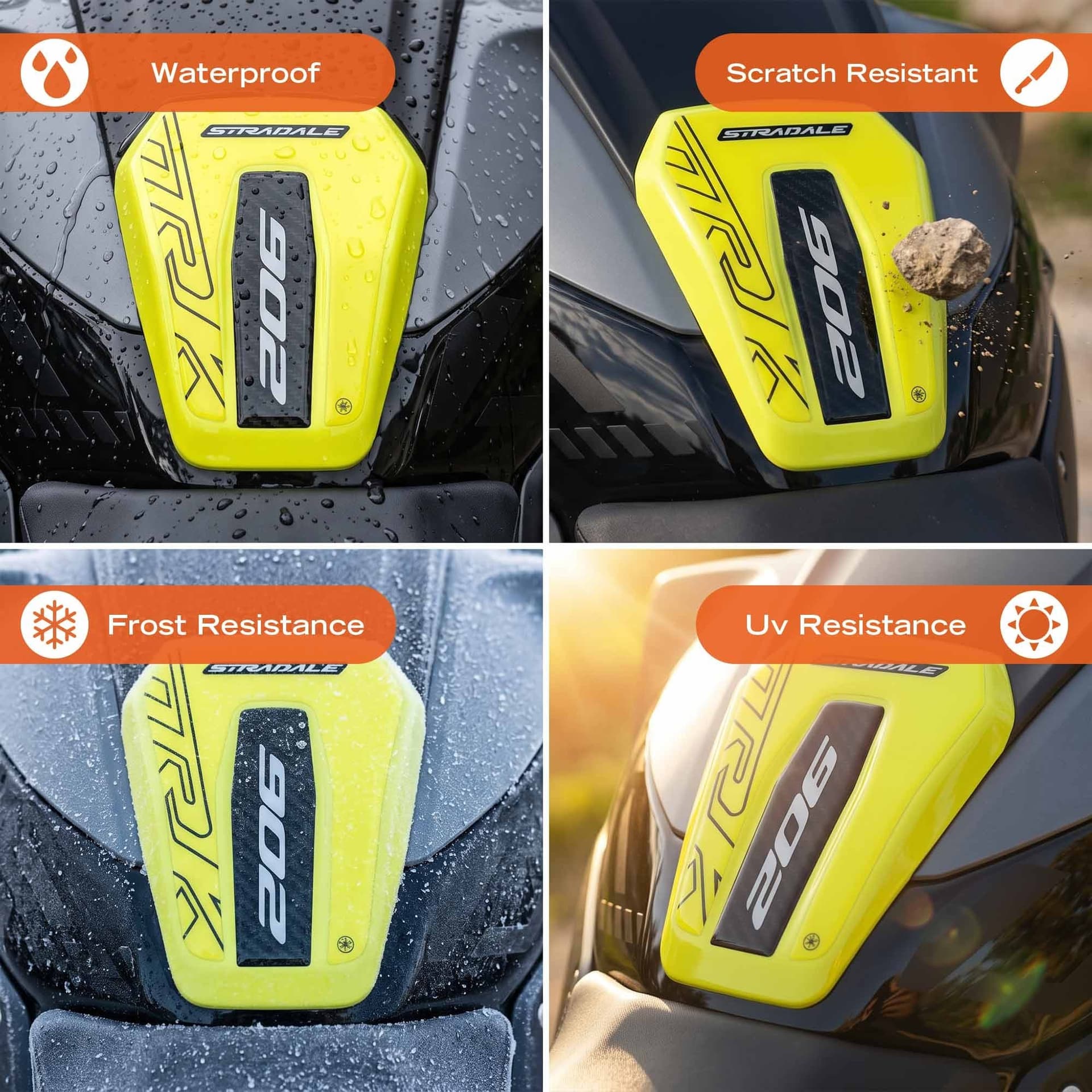 Adesivo Paraserbatoio moto compatibile con Benelli TRK 902 Stradale 2026 - 3