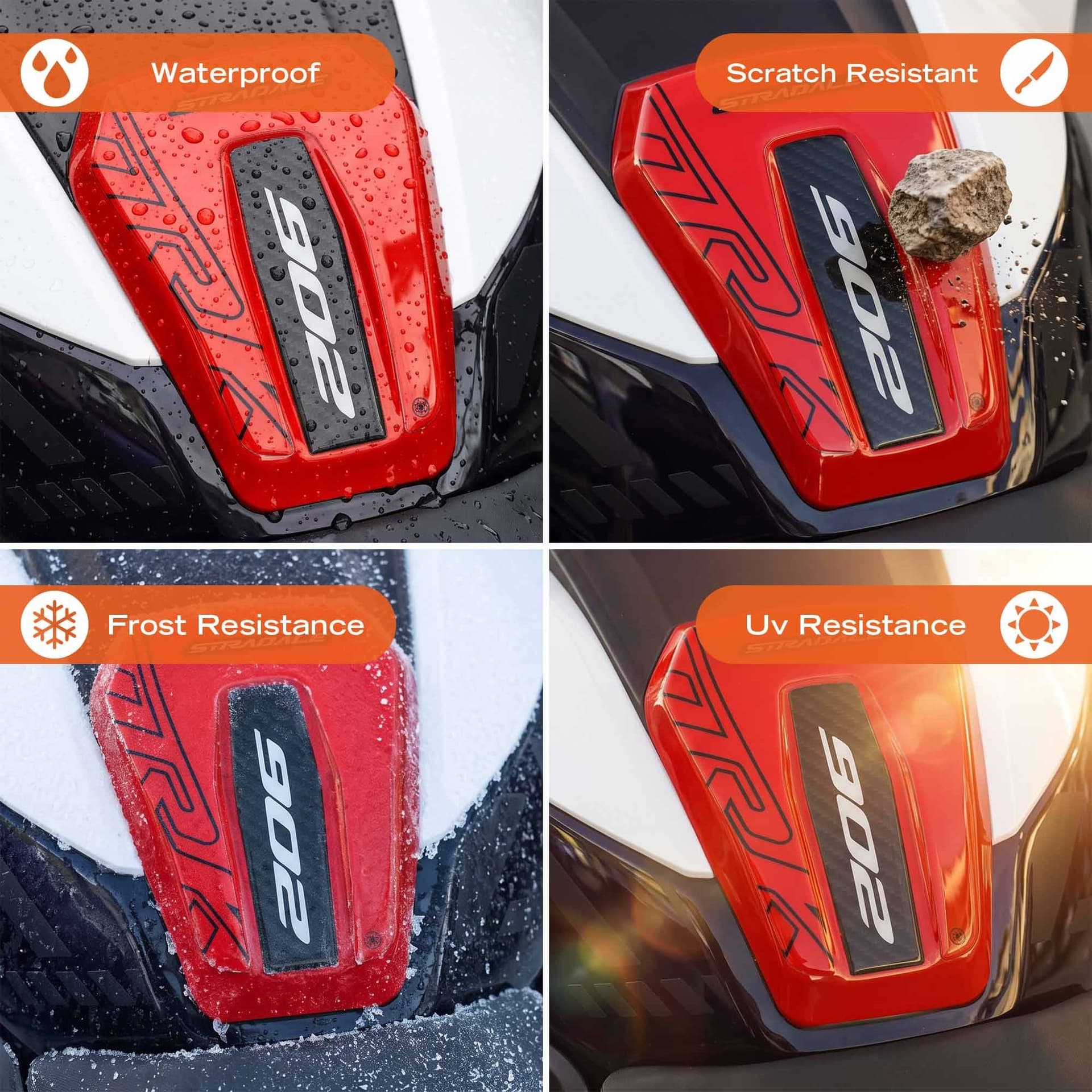 Adesivo Paraserbatoio moto compatibile con Benelli TRK 902 Stradale 2026 - 8