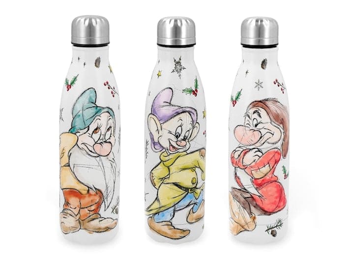 H&H Bottiglia Termica Nano Cucciolo di Biancaneve in Acciaio Inox 500 ml, Borraccia Termica Natalizia - 2