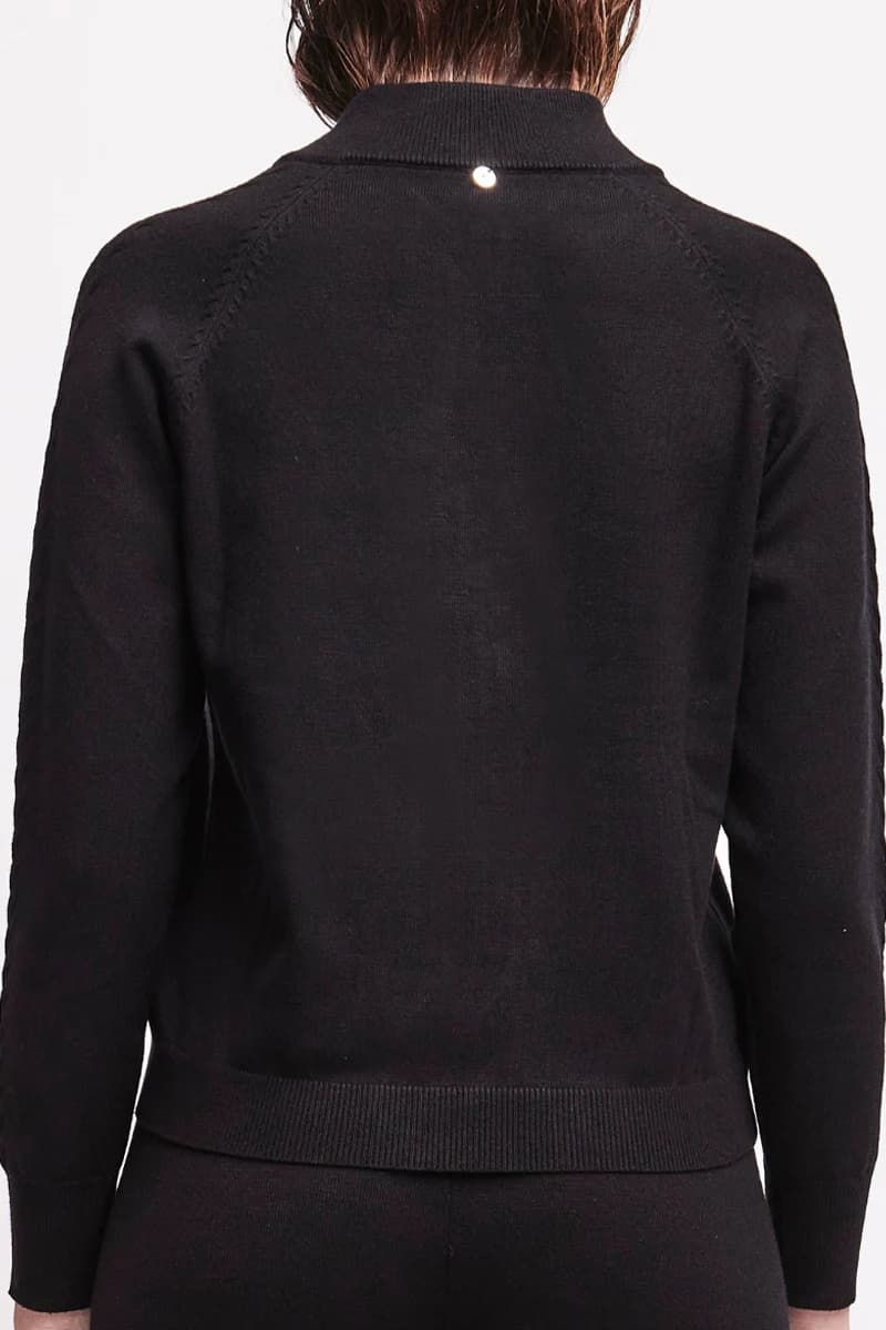 Maglia aperta con zip e tasche | VERDISSIMA Cosy - 3