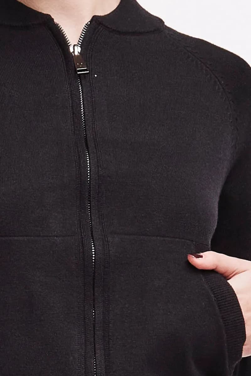 Maglia aperta con zip e tasche | VERDISSIMA Cosy - 4