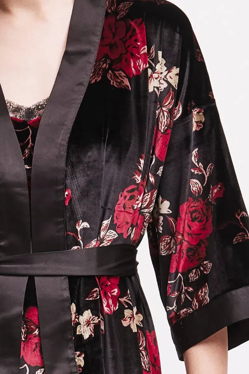 Cardigan a kimono stampa fiori | VERDISSIMA Cosy - 3