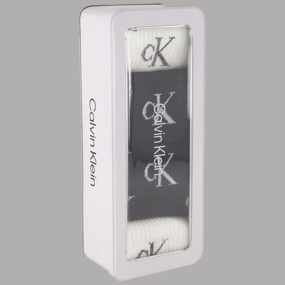Calzini Calvin Klein da donna 4 paia in gift box con logo metallico - 3