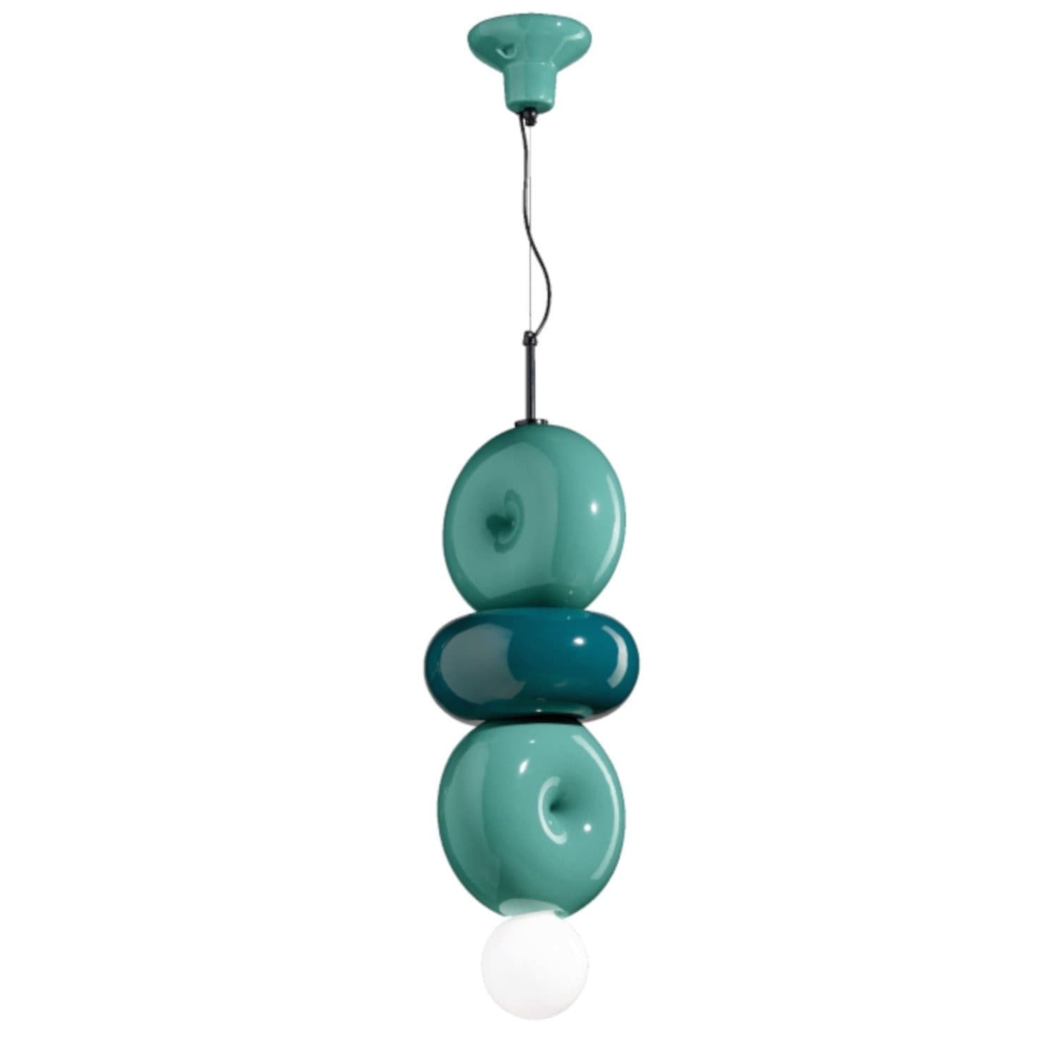Lampadario Ferroluce Decò BUMBUM MIX E27 LED ceramica vetro - 1