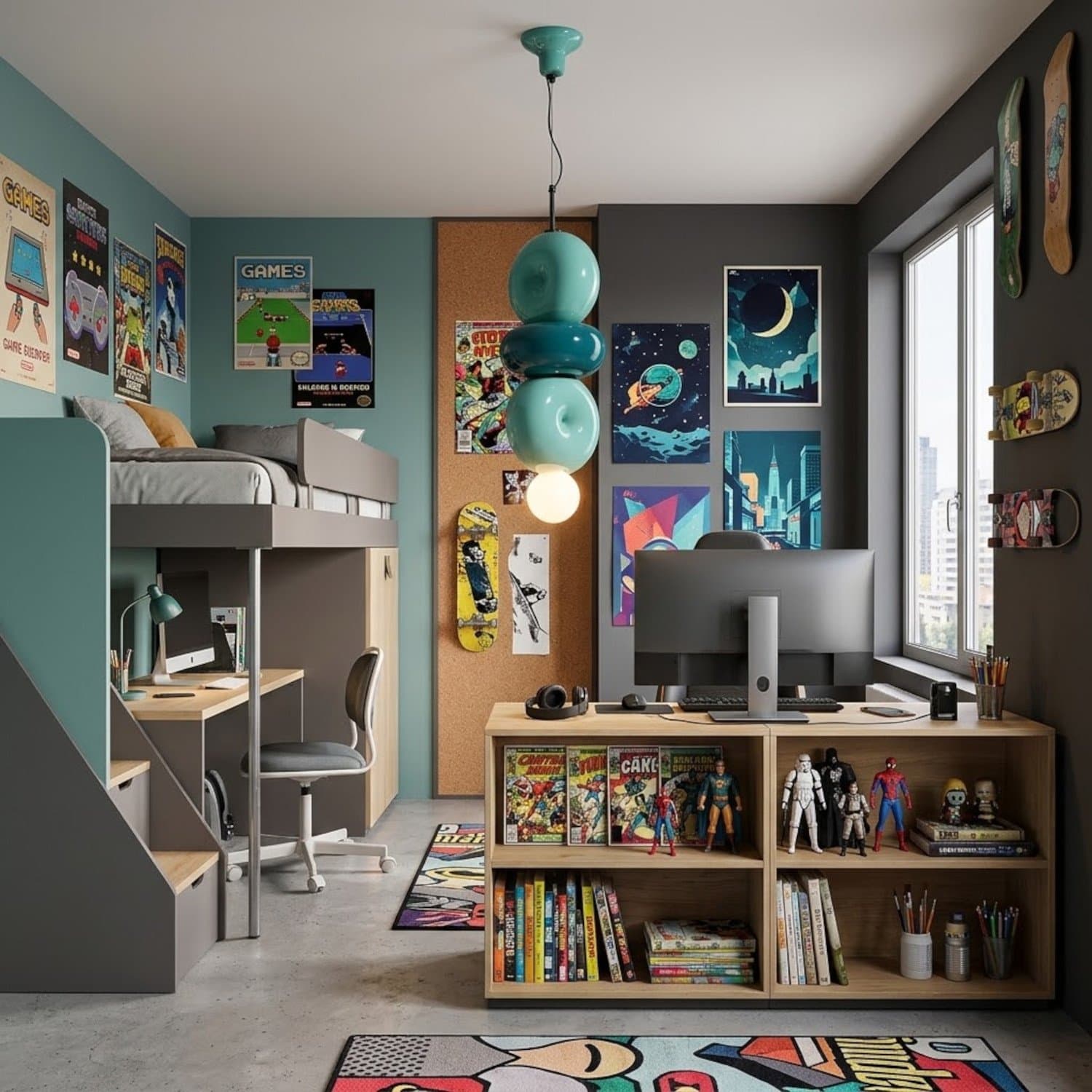 Lampadario Ferroluce Decò BUMBUM MIX E27 LED ceramica vetro - 2