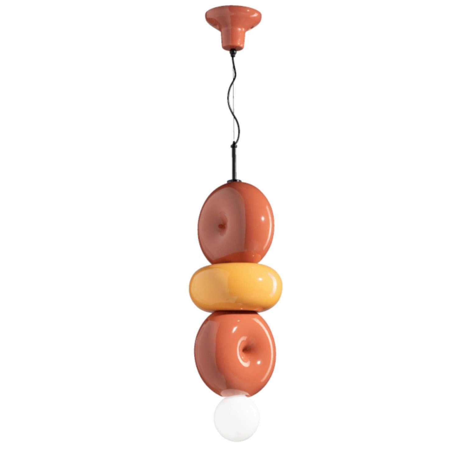 Lampadario Ferroluce Decò BUMBUM MIX E27 LED ceramica vetro - 3