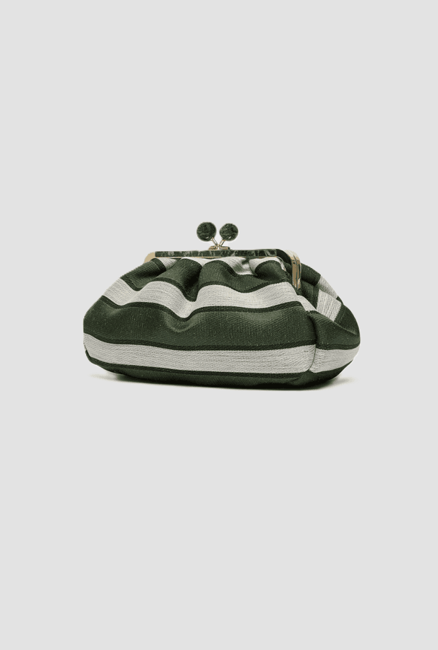 MAX MARA borsa pasticcino medium a righe donna verde - 2