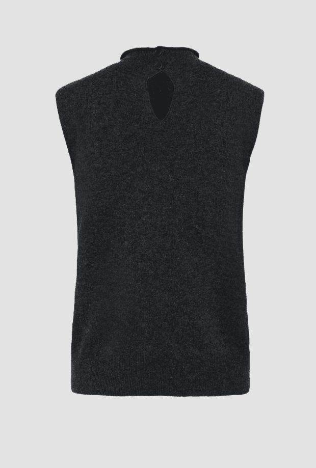 MM BY MAX MARA gilet smanicato donna grigio antracite - 2