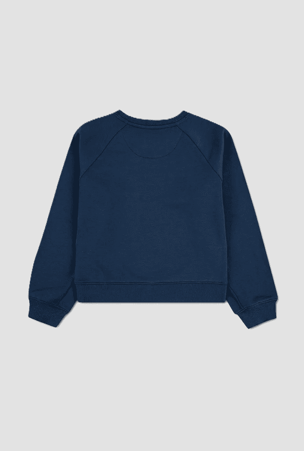 LEVI'S KIDS felpa girocollo con logo floreale bambina blu - 2
