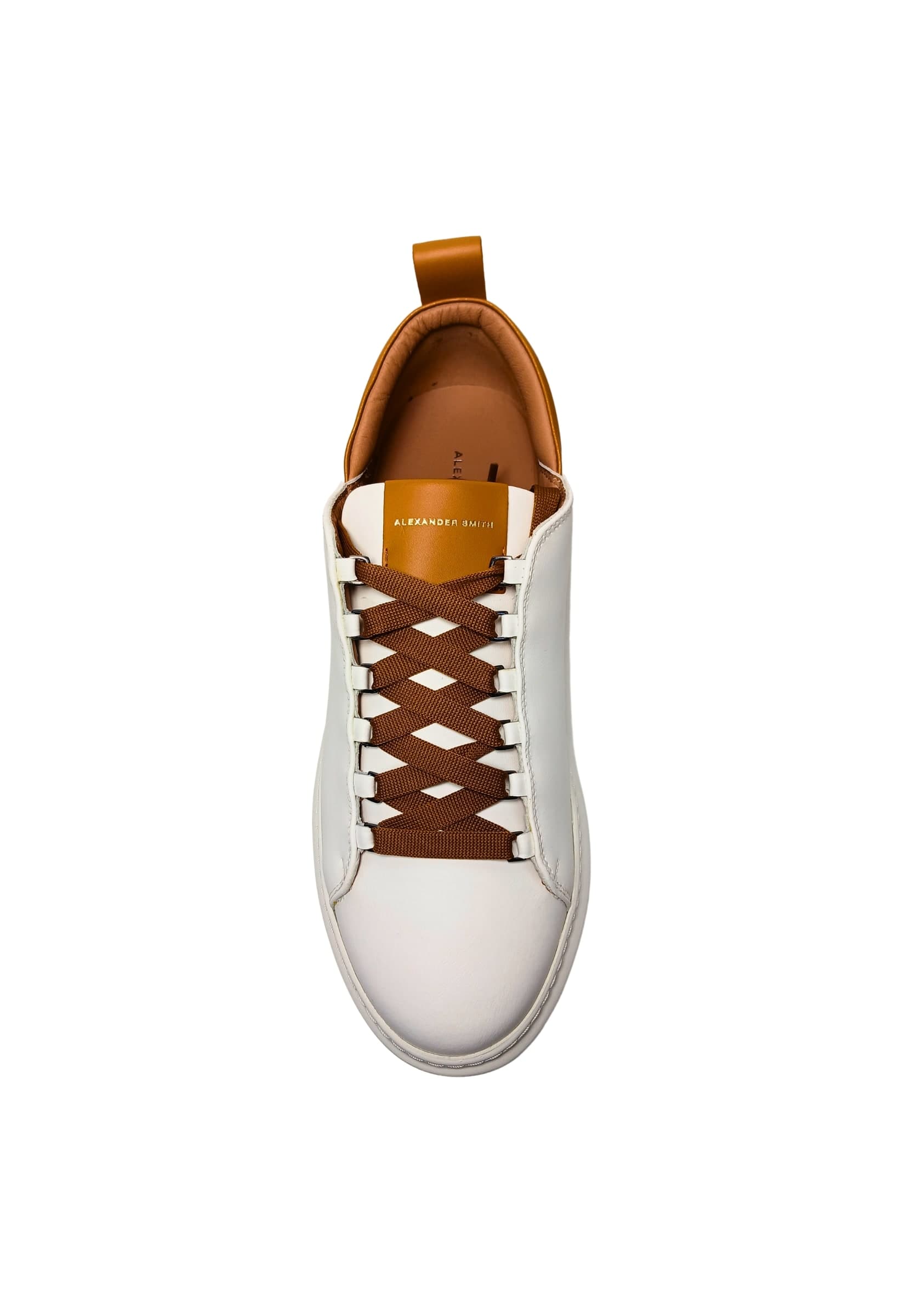 ALEXANDER SMITH Scarpe Uomo Alexander Smith Wembley Man-White Cognac - 2