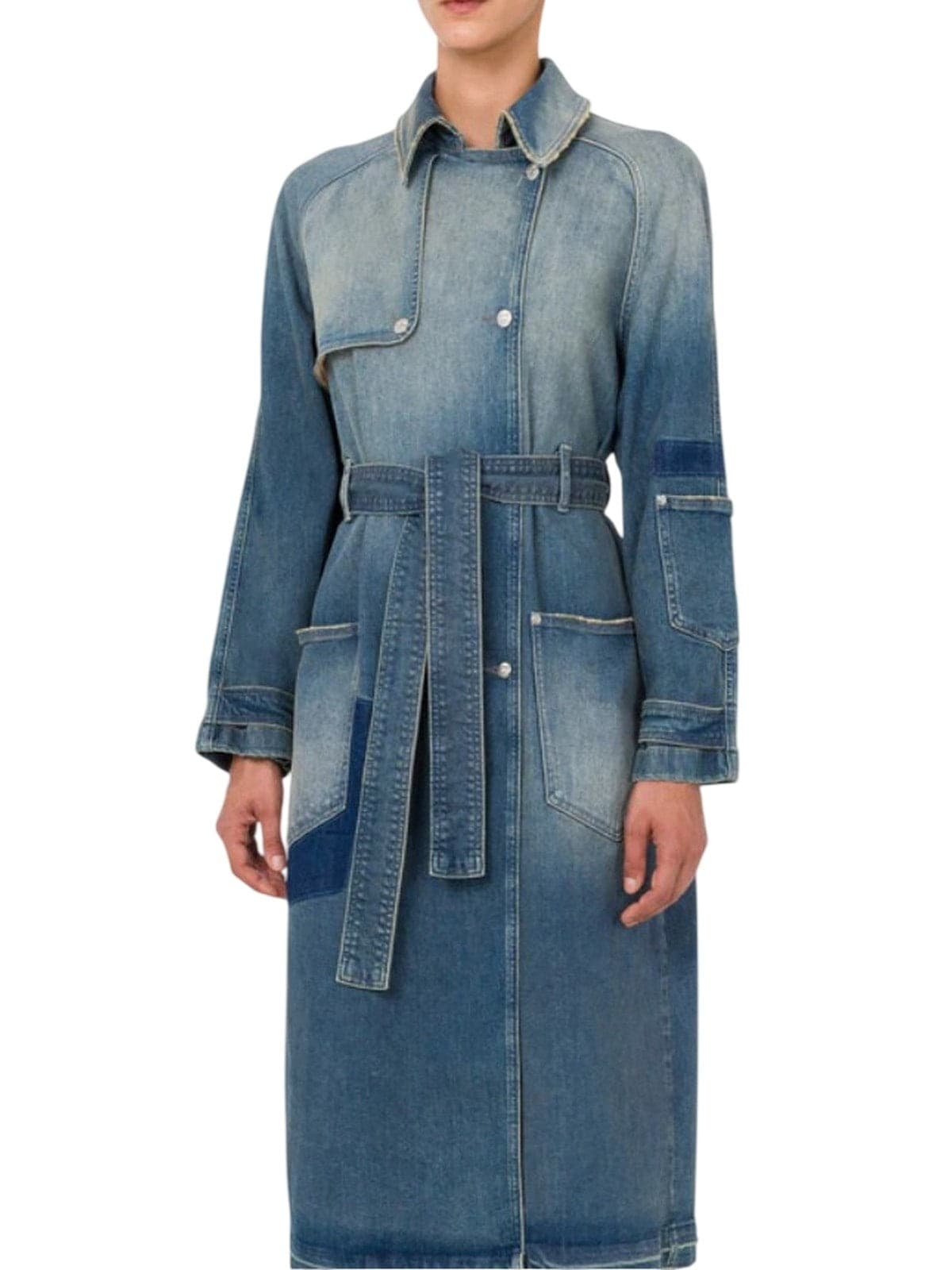 MOSCHINO JEANS giacche donna moschino jeans - capospalla lungo denim comfort 10.91 oz - blu - 2