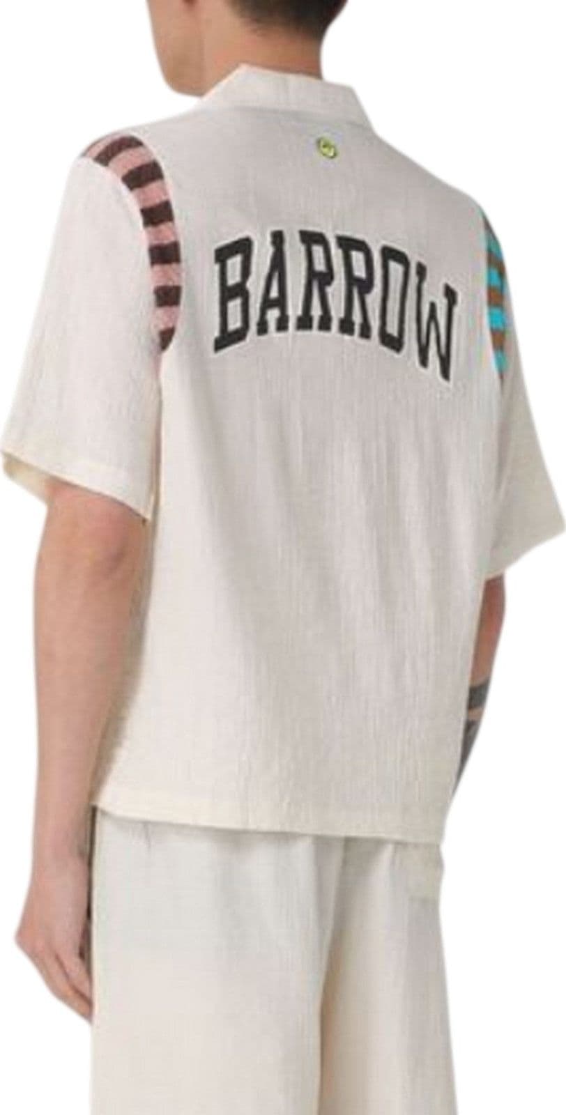 BARROW camicie casual unisex barrow - viscose shirt - beige - 4