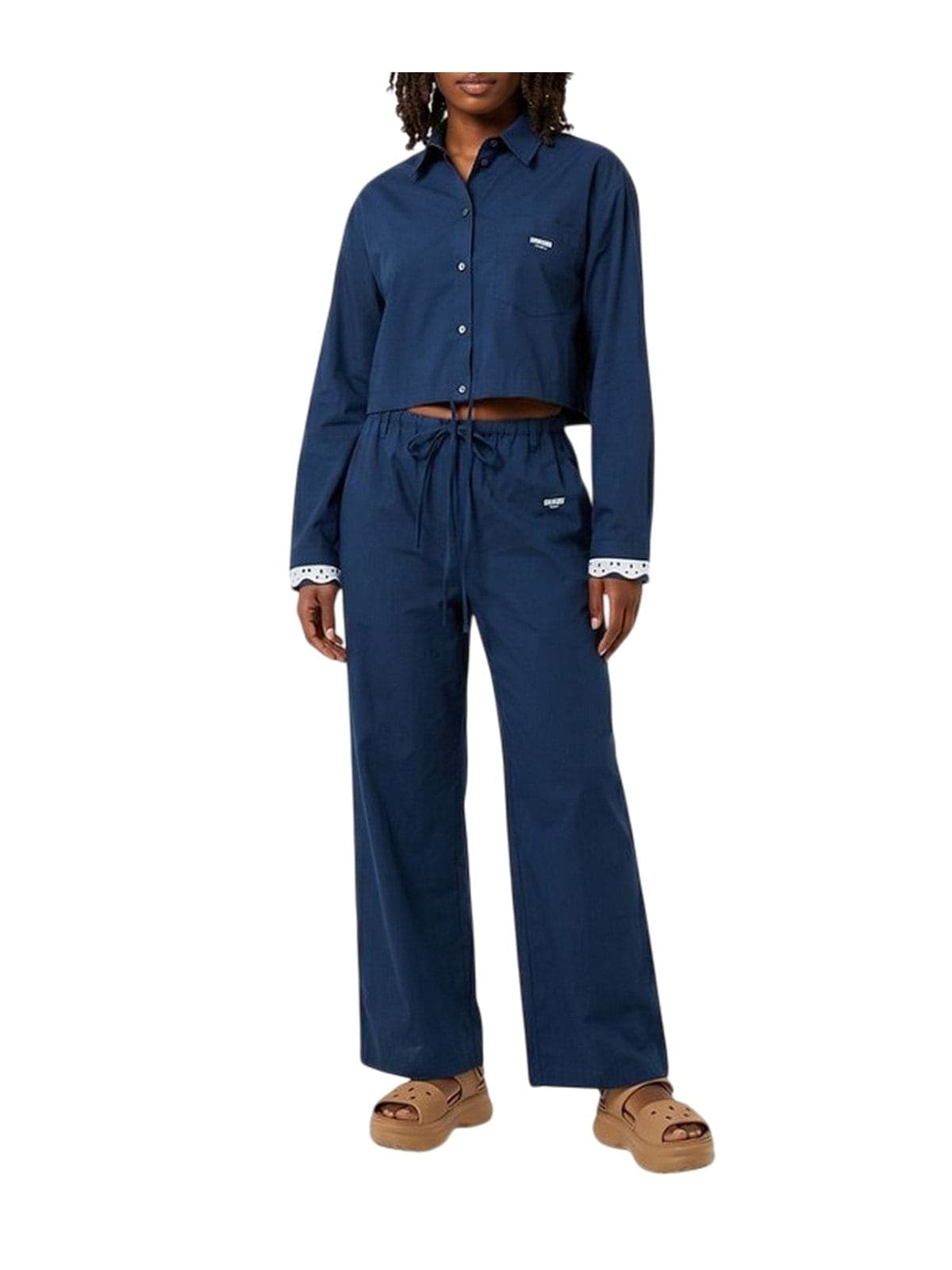 MOSCHINO JEANS camicie donna moschino jeans - camicia popeline - blu - 4