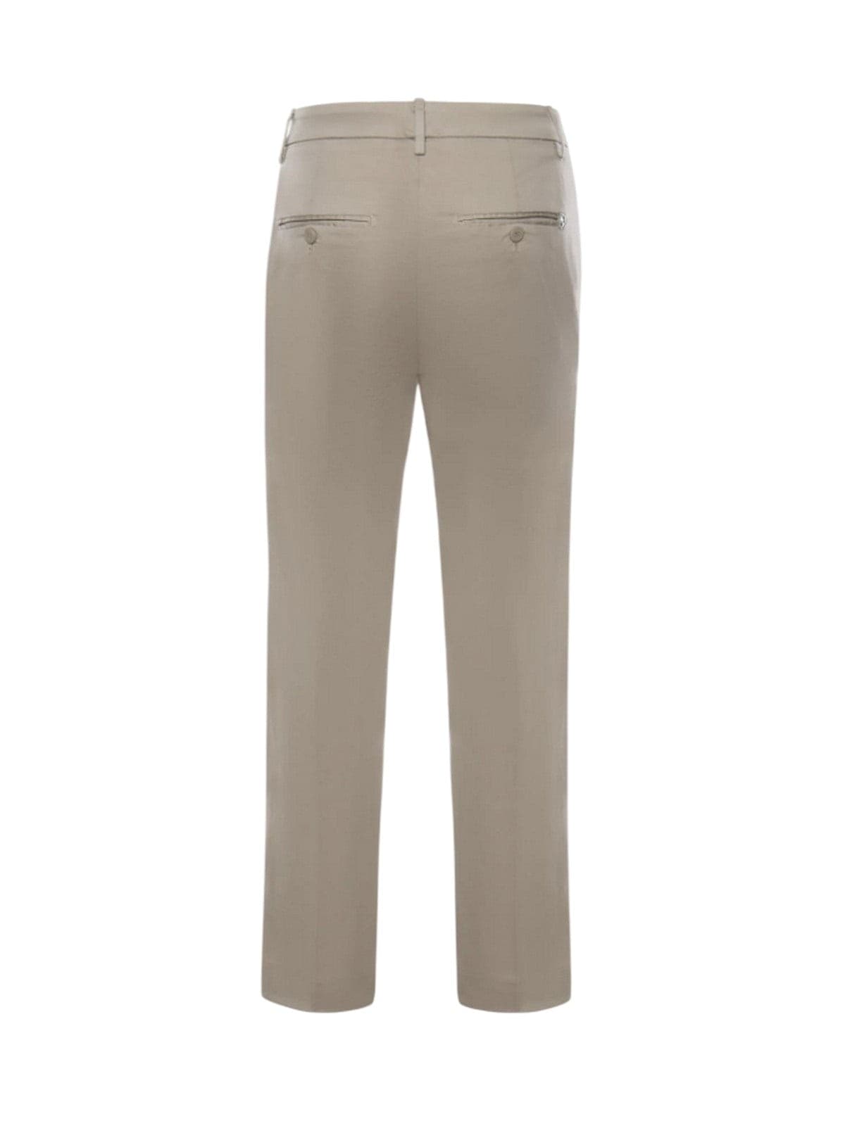 DONDUP pantaloni donna dondup - pantalone loose nima zip in gabardina - beige - 2
