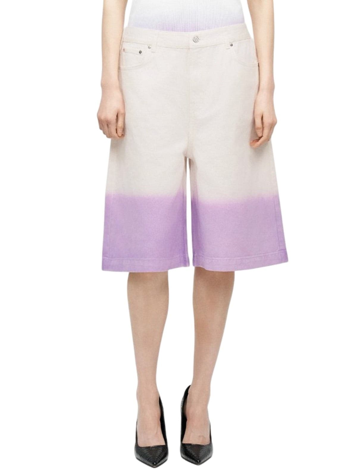 MOSCHINO JEANS pantaloncini donna moschino jeans - pantalone bull cotone - viola - 2
