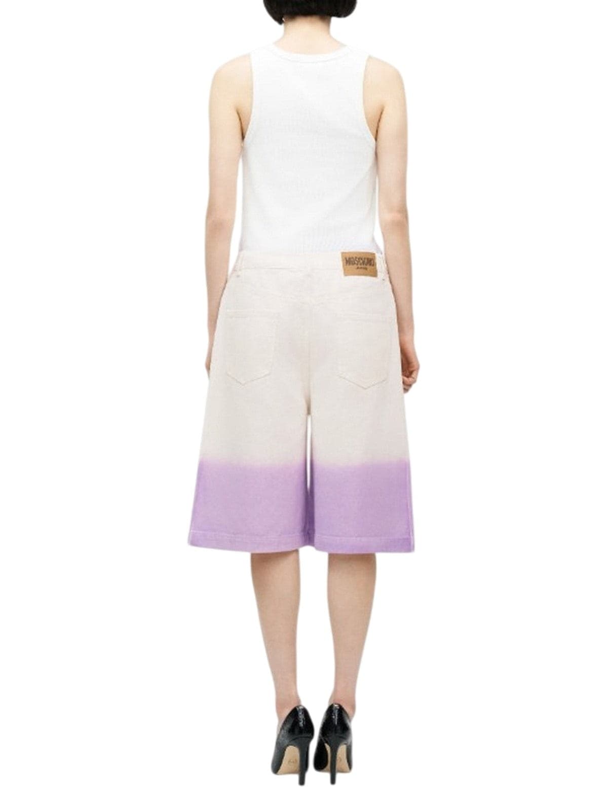 MOSCHINO JEANS pantaloncini donna moschino jeans - pantalone bull cotone - viola - 3
