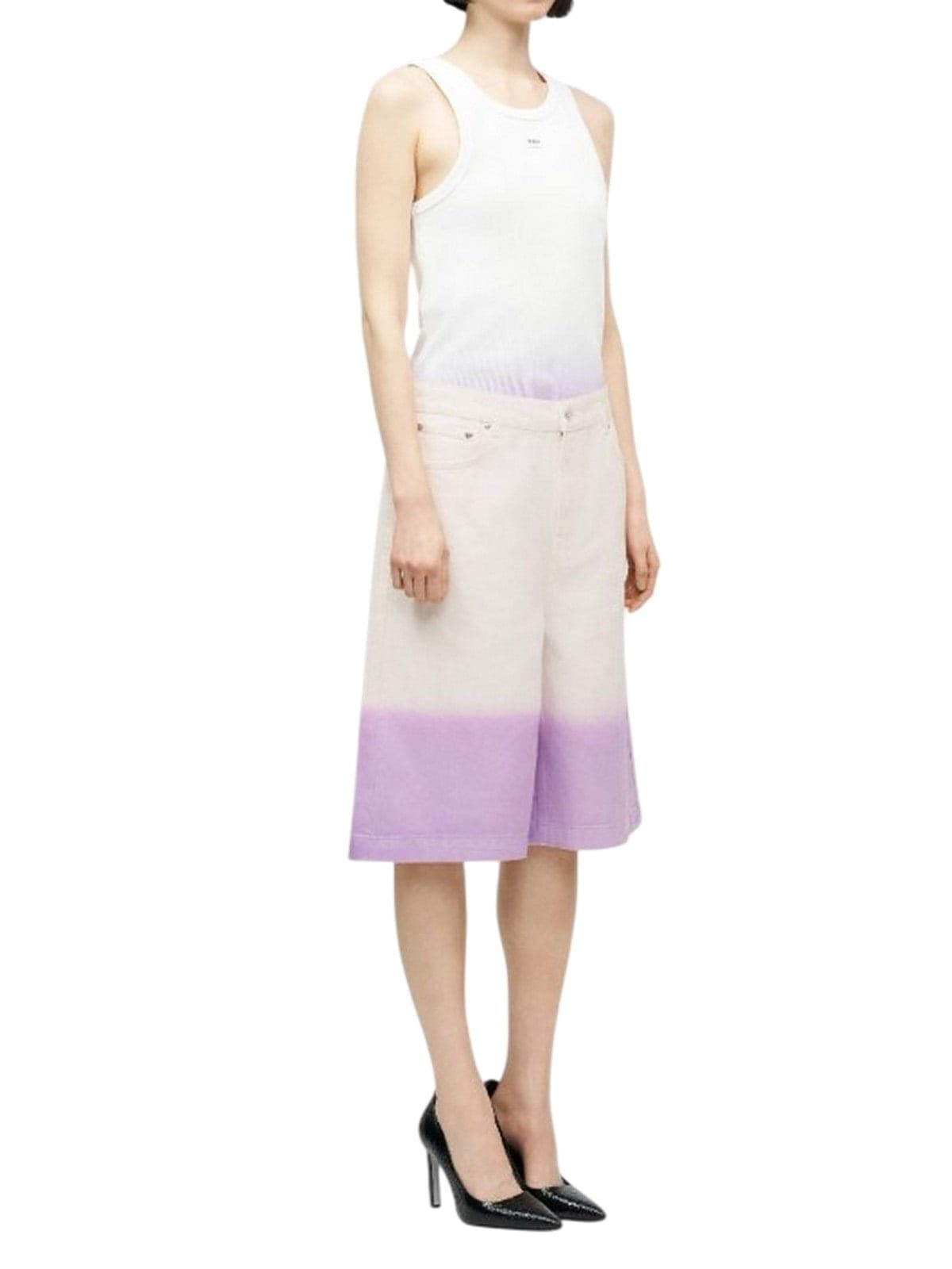 MOSCHINO JEANS pantaloncini donna moschino jeans - pantalone bull cotone - viola - 4