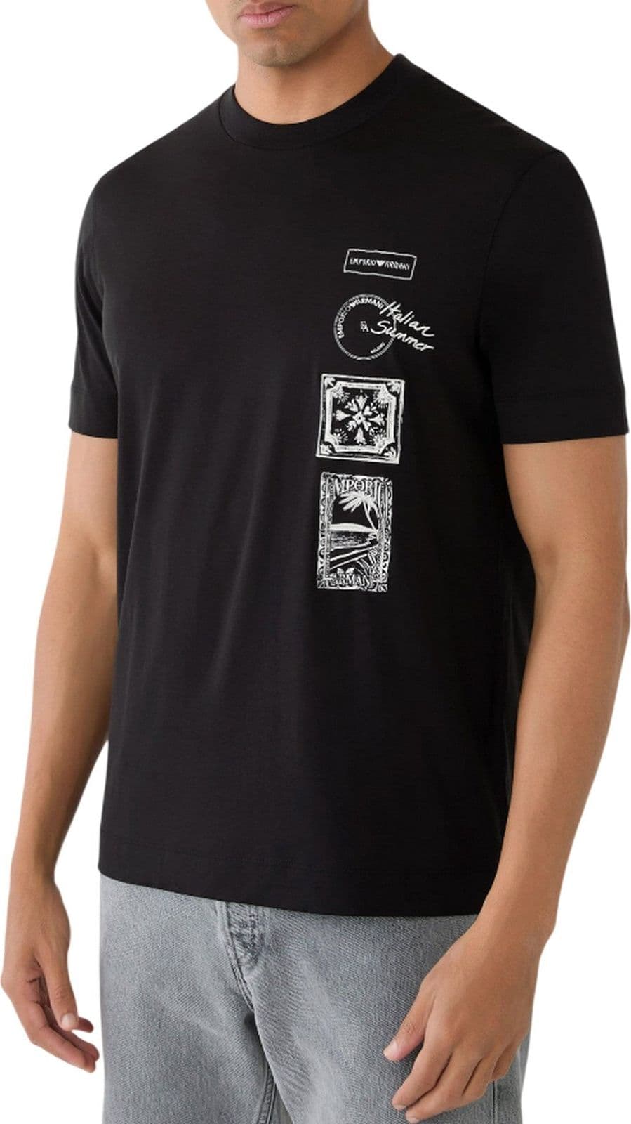 EMPORIO ARMANI t-shirt uomo emporio armani - t-shirt black beauty - nero - 2