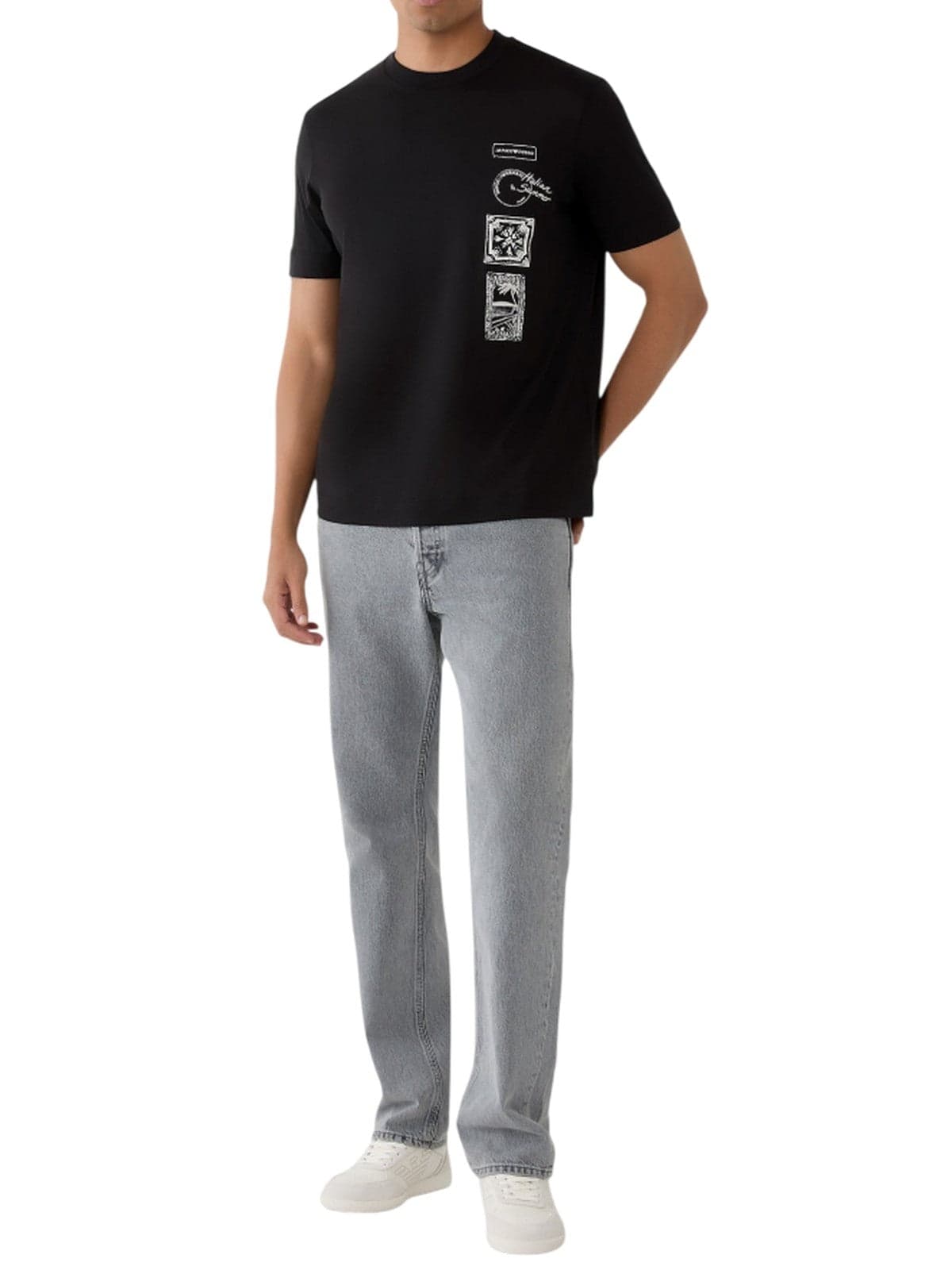 EMPORIO ARMANI t-shirt uomo emporio armani - t-shirt black beauty - nero - 3