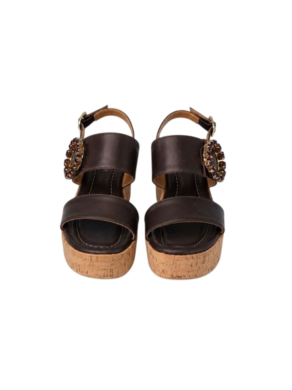 LORENZO MARI altro (scarpe da donna) donna lorenzo mari - nappa cioccolato sughero e strass - marrone - 2