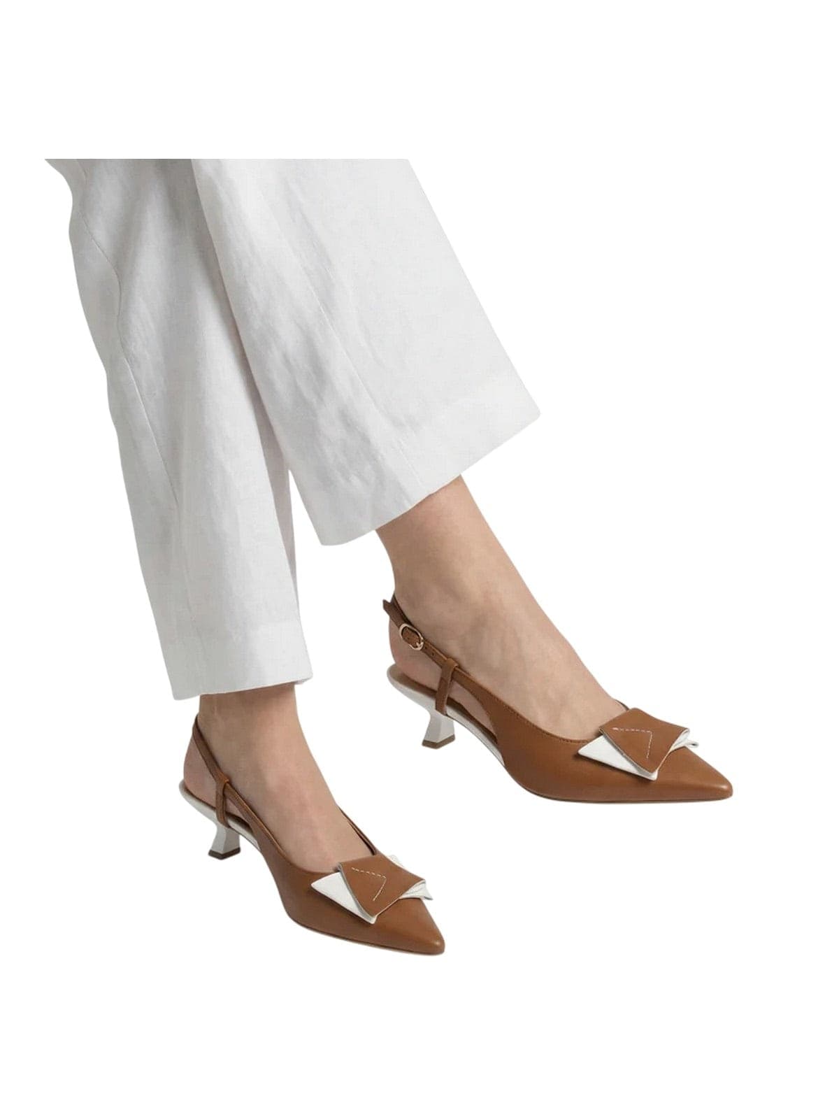 LORENZO MARI scarpe con tacco donna lorenzo mari - nappa portos cuoio/albume - beige - 3