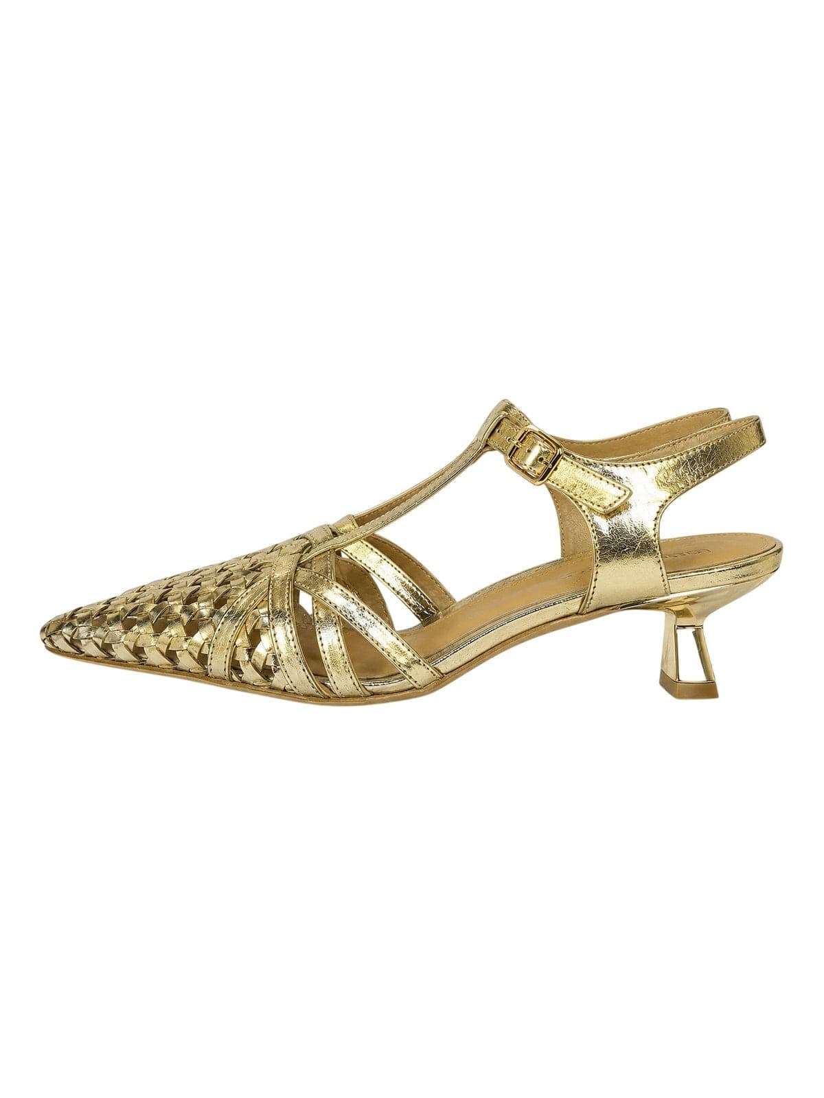 LORENZO MARI scarpe con tacco donna lorenzo mari - intreccio platino/laminato platino - oro - 2