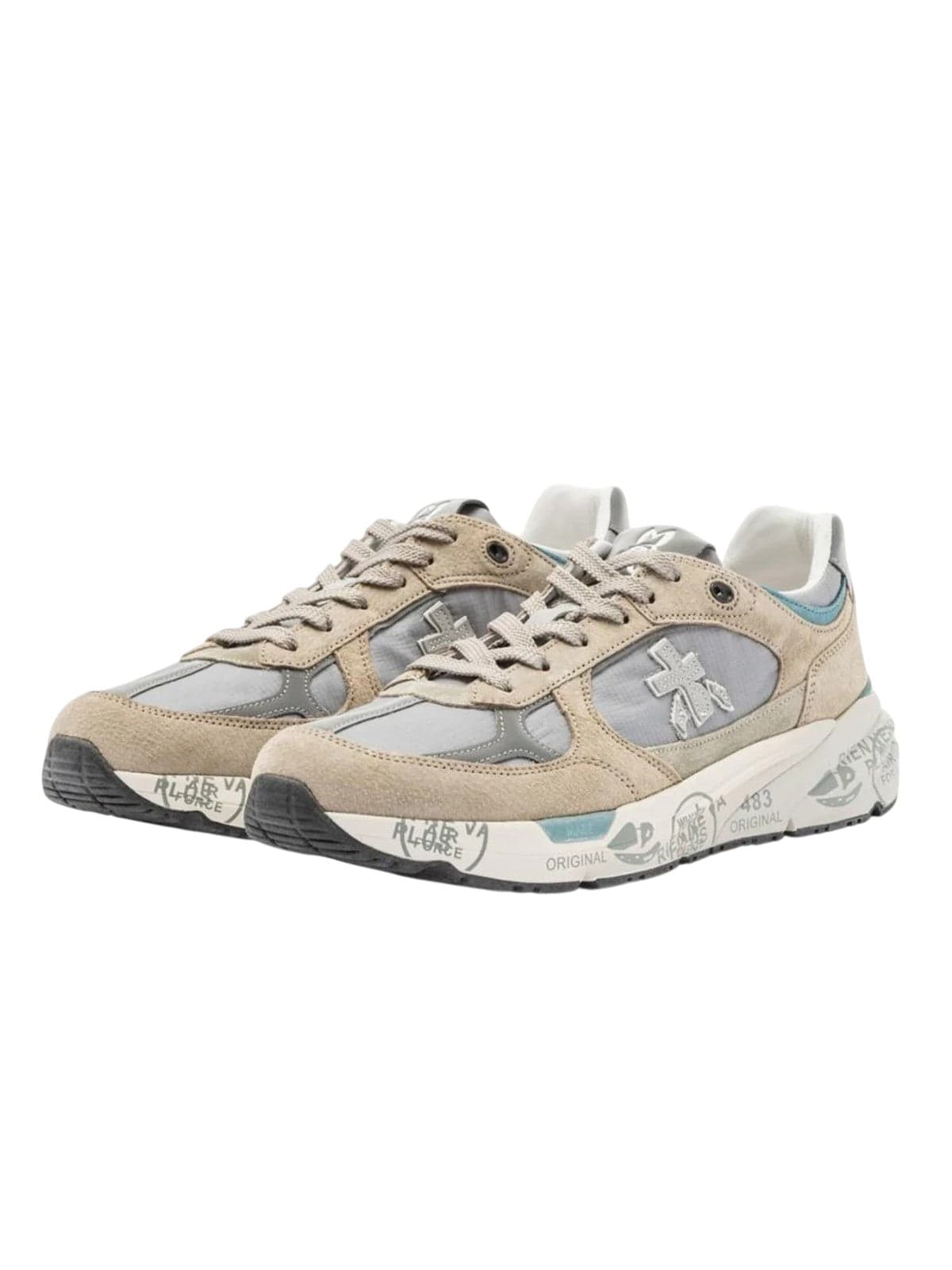 PREMIATA sneaker uomo premiata - scarpa allacciata - beige - 2