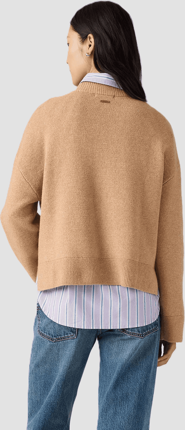 LEVI'S maglia con scollo a v donna cammello - 3