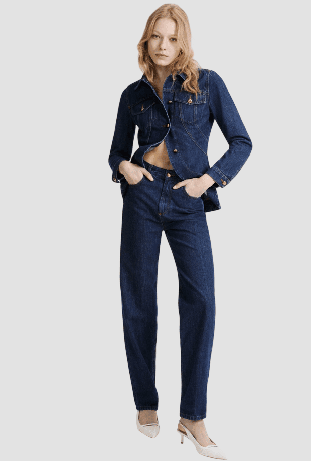 MARELLA jeans mom fit donna navy blue - 4