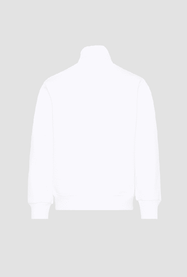 Dsquared felpa full-zip a collo alto bambino bianco - 2
