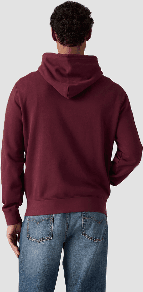LEVI'S felpa con cappuccio uomo bordeaux - 3