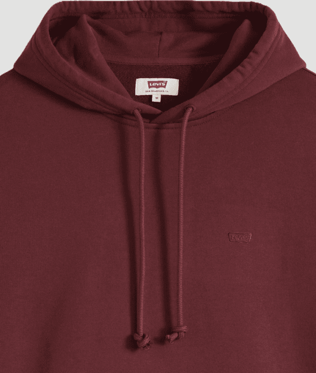 LEVI'S felpa con cappuccio uomo bordeaux - 4
