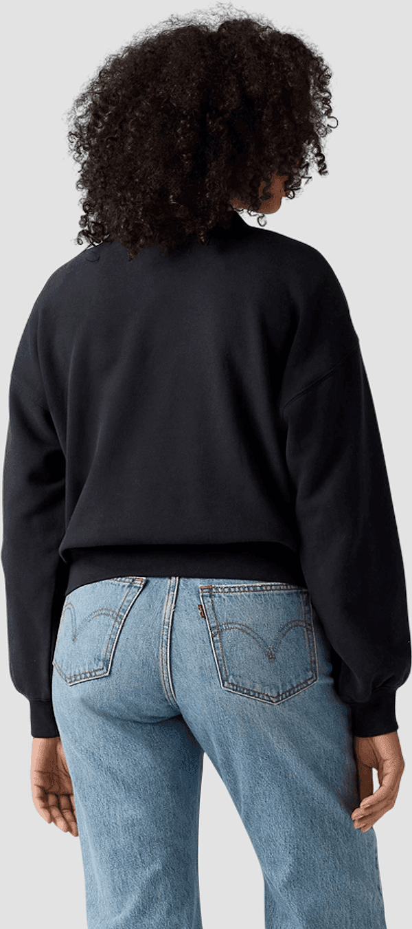 LEVI'S felpa girocollo con fiori donna nero - 3