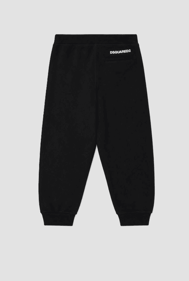 Dsquared pantalone in tuta bambino nero - 2
