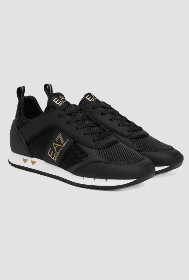 EA7 scarpe uomo nero-oro - 2
