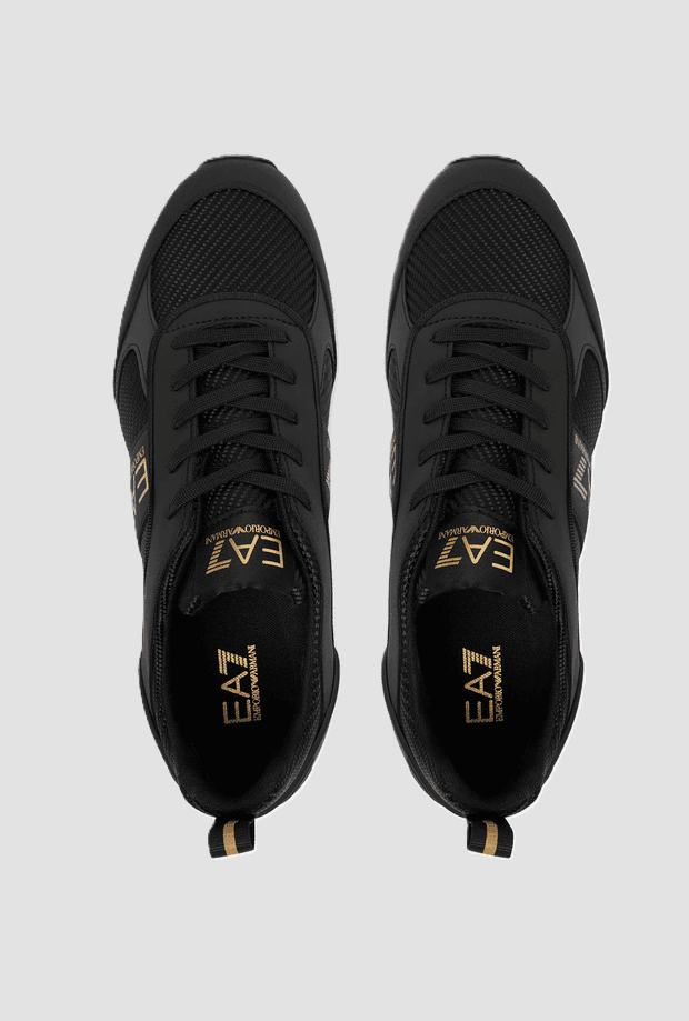 EA7 scarpe uomo nero-oro - 3