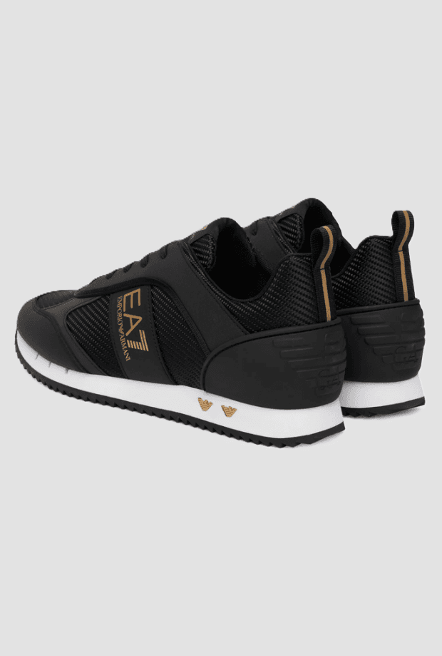 EA7 scarpe uomo nero-oro - 4