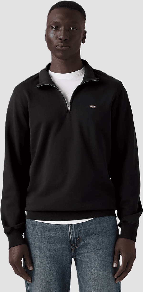 LEVI'S pullover mezza zip uomo nero - 2