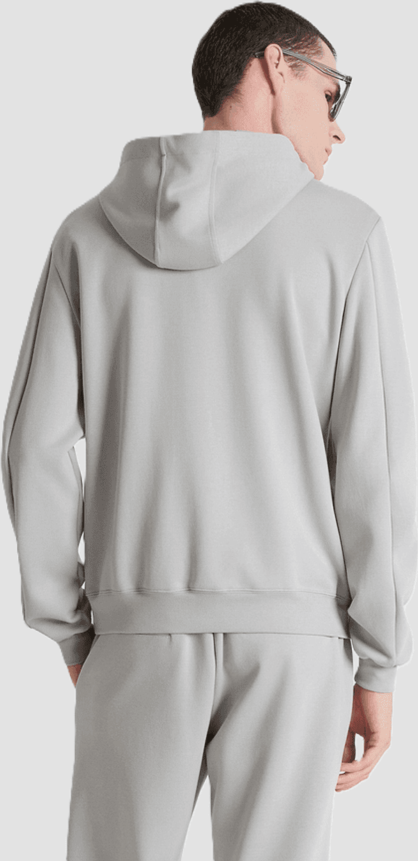 Antony Morato felpa full-zip con cappuccio uomo pietra - 3