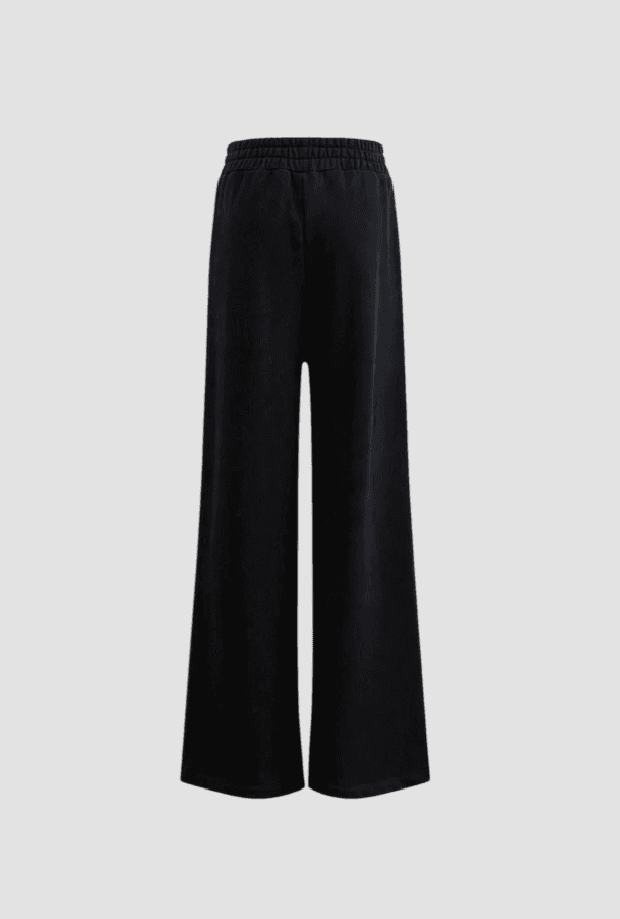 GAELLE pantalone straight in felpa con ricamo logo - 2
