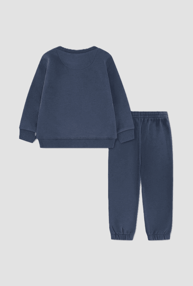 LEVI'S KIDS tuta con felpa girocollo e pantalone da bambino blu - 2