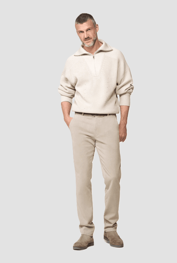 MEYER pantalone bonn-2 uomo beige - 4