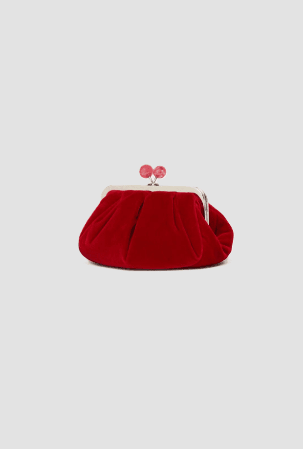 MAX MARA borsa pasticcino small in velluto donna rossa - 2