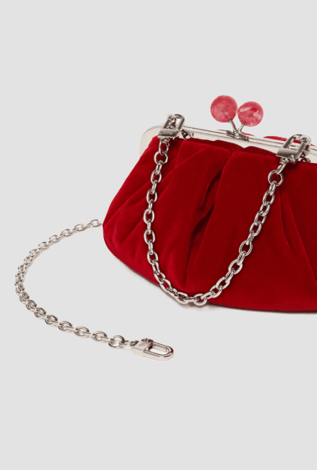 MAX MARA borsa pasticcino small in velluto donna rossa - 3