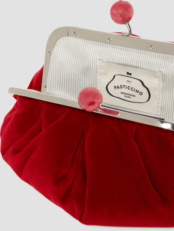 MAX MARA borsa pasticcino small in velluto donna rossa - 5