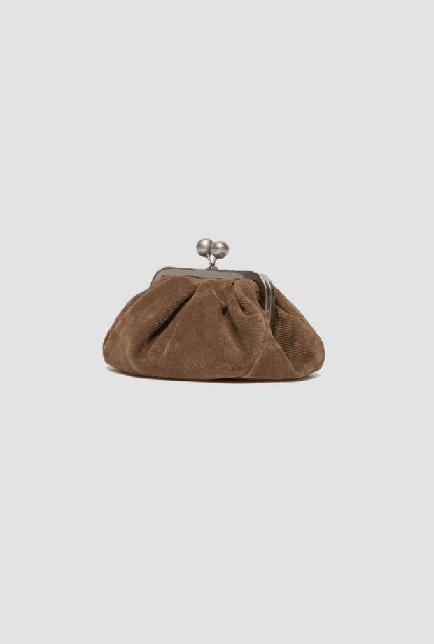 MAX MARA borsa pasticcino small in velluto donna fango - 2