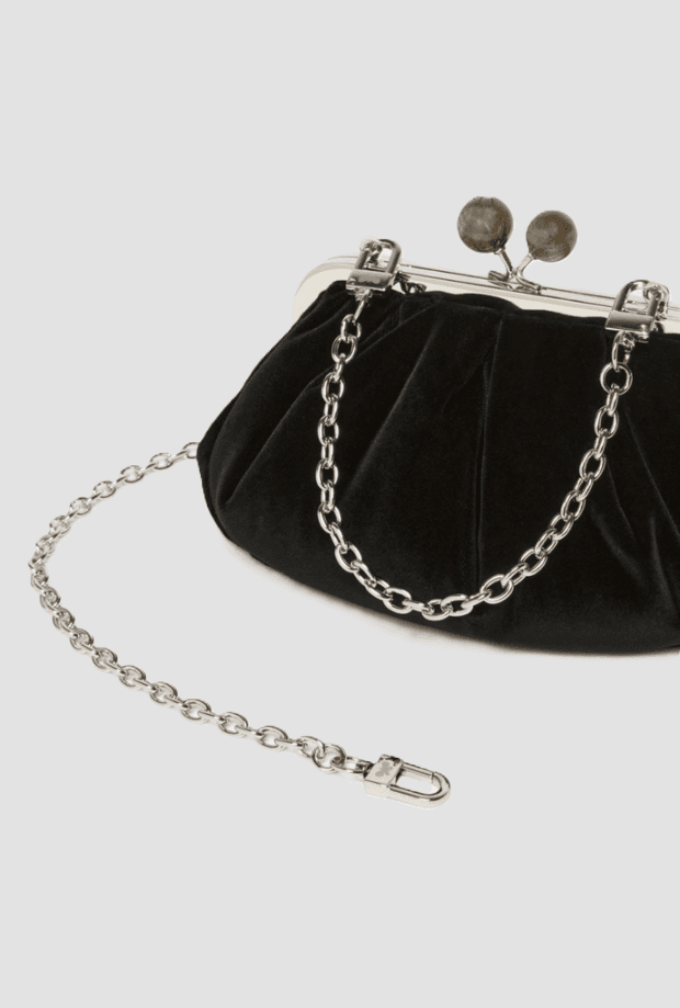 MAX MARA borsa pasticcino small in velluto donna nero - 3