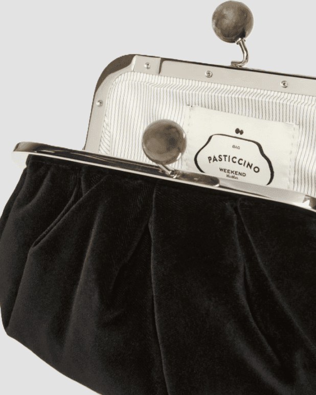 MAX MARA borsa pasticcino small in velluto donna nero - 5