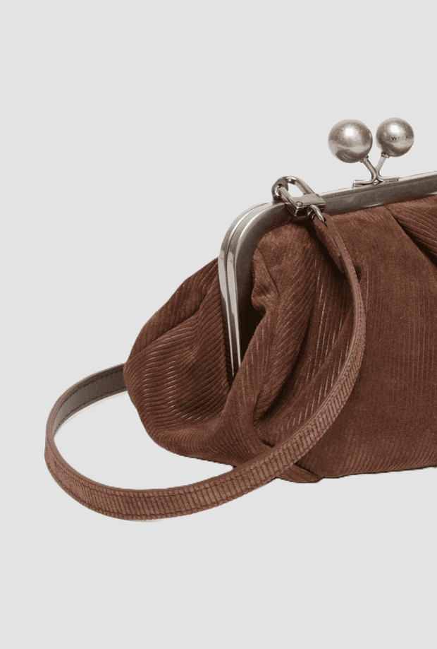 MAX MARA borsa pasticcino small in velluto donna cioccolato - 3