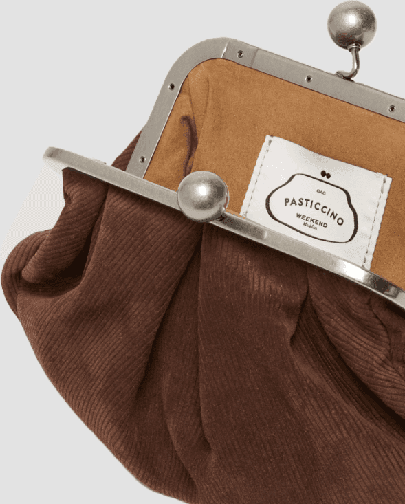 MAX MARA borsa pasticcino small in velluto donna cioccolato - 5